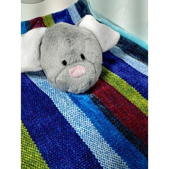 Lex Weaving Grey Bunny with White Floppy Ears Multi Colored Soft Plush Lovey… - Picture 1 of 12